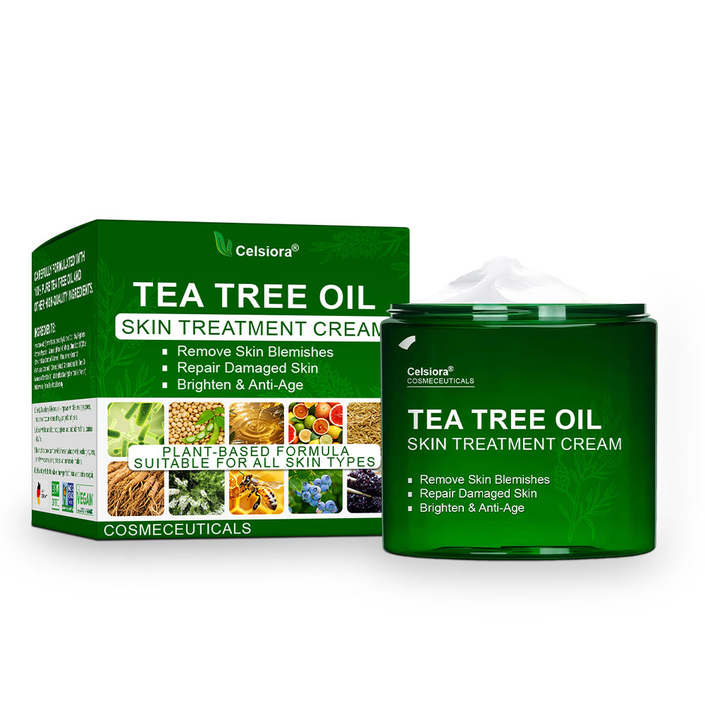 ✅Celsiora® Hudbehandlingskrem med tea tree-olje: Fjerner hudflekker, reparerer skadet hud, lysner huden og gir anti-aldring pleie ❤️‍🔥