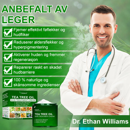 ✅Celsiora® Hudbehandlingskrem med tea tree-olje: Fjerner hudflekker, reparerer skadet hud, lysner huden og gir anti-aldring pleie ❤️‍🔥
