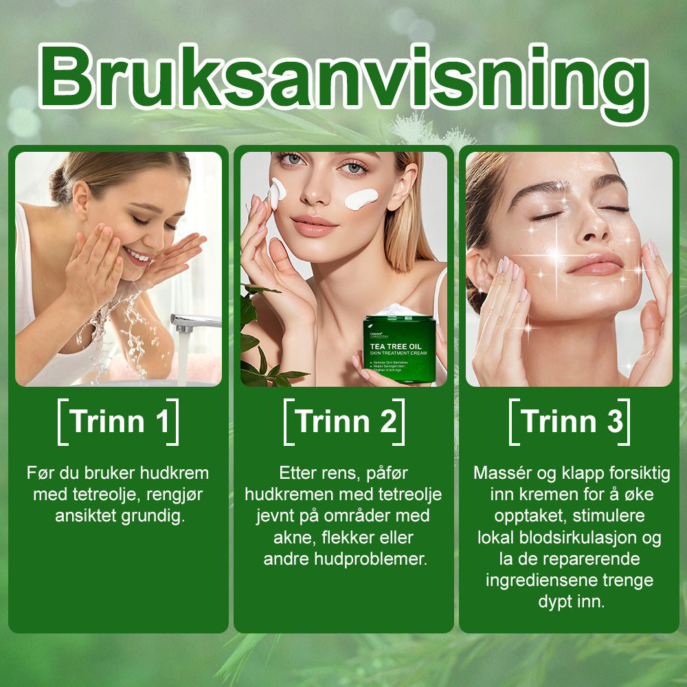 ✅Celsiora® Hudbehandlingskrem med tea tree-olje: Fjerner hudflekker, reparerer skadet hud, lysner huden og gir anti-aldring pleie ❤️‍🔥